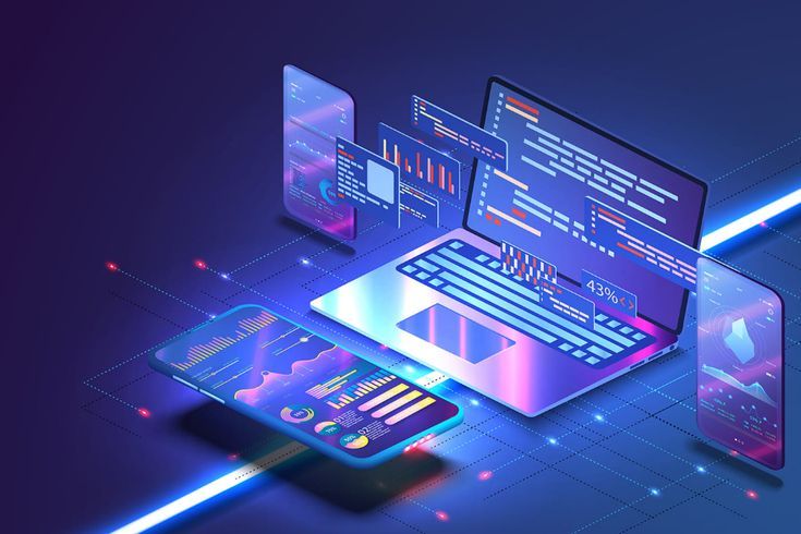 Grafica astratta che rappresenta automazione e integrazione